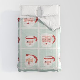 Mint Santa Mug Shots Comforters