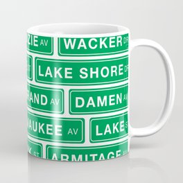 Famous Chicago Streets // Chicago Street Signs Coffee Mug