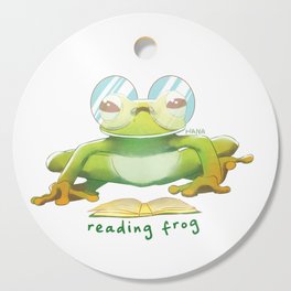 Reading Frog | Hana Stupid Art Cutting Board