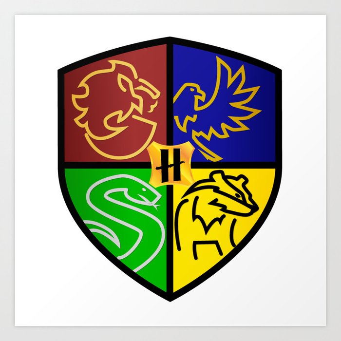 HP House Crests Art Print