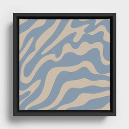 18 Abstract Liquid Swirly Shapes 220725 Valourine Digital Design Framed Canvas