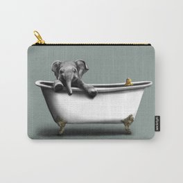 Elephant in Bath Carry-All Pouch