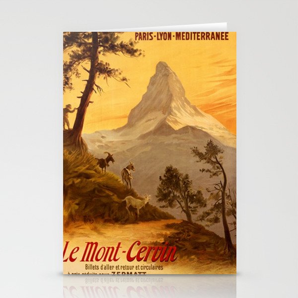 1900 Le Mont Cervin Advertisement Poster Stationery Cards