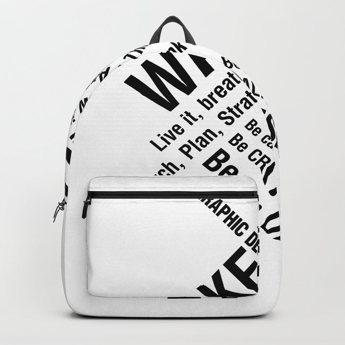 Graphic Design. Wake Up Backpack