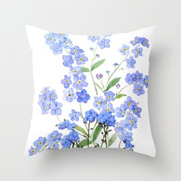 forget me not 2024 Throw Pillow