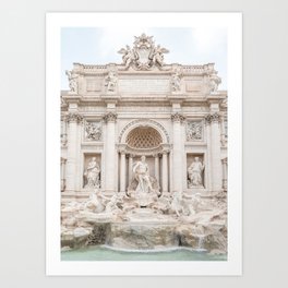 Trevi Fountain In Rome II Photo | Pastel Color Travel Photography Art Print | Italy, Europe Architecture Art Print