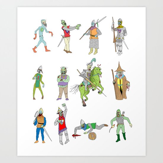 Knights of the Living Dead Art Print