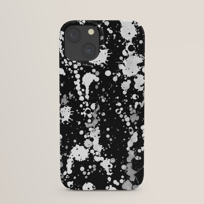 Splatter Black and White iPhone Case by Amy Sia Society6