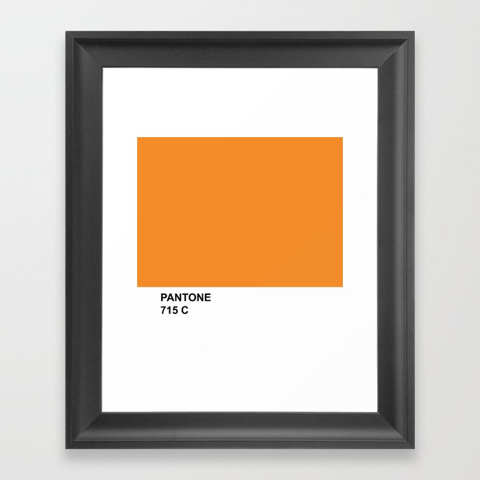 Pantone Orange Framed Art Print