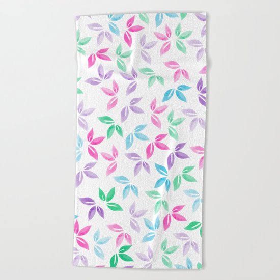 Flower Pattern VII Beach Towel