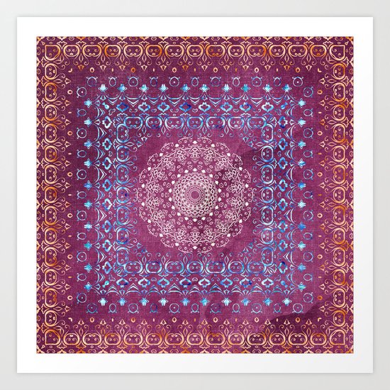 Old Bookshop Magic Mandala Art Print