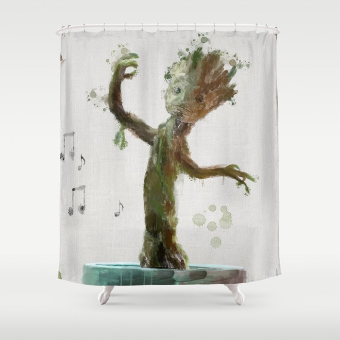 Baby Groot Shower Curtain By Scofield, Baby Groot Shower Curtain