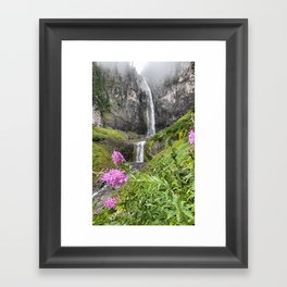 Comet Falls, Mt. Rainier National Park Framed Art Print