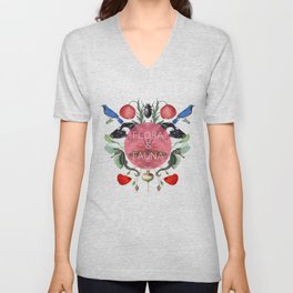 Flora & Fauna V Neck T Shirt