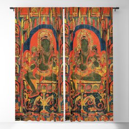 Hindu Krishna Tapestry Blackout Curtain