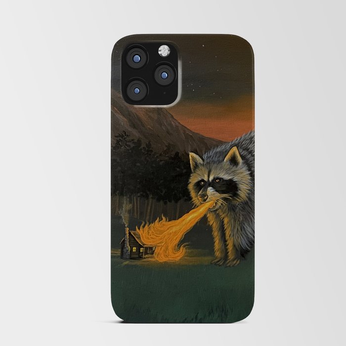 Fire Breathing Raccoon iPhone Card Case