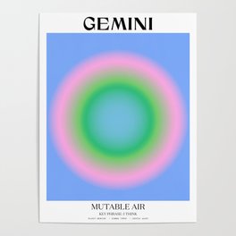 Gemini Gradient Print Poster
