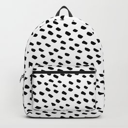 Brush Dot Pattern White Backpack