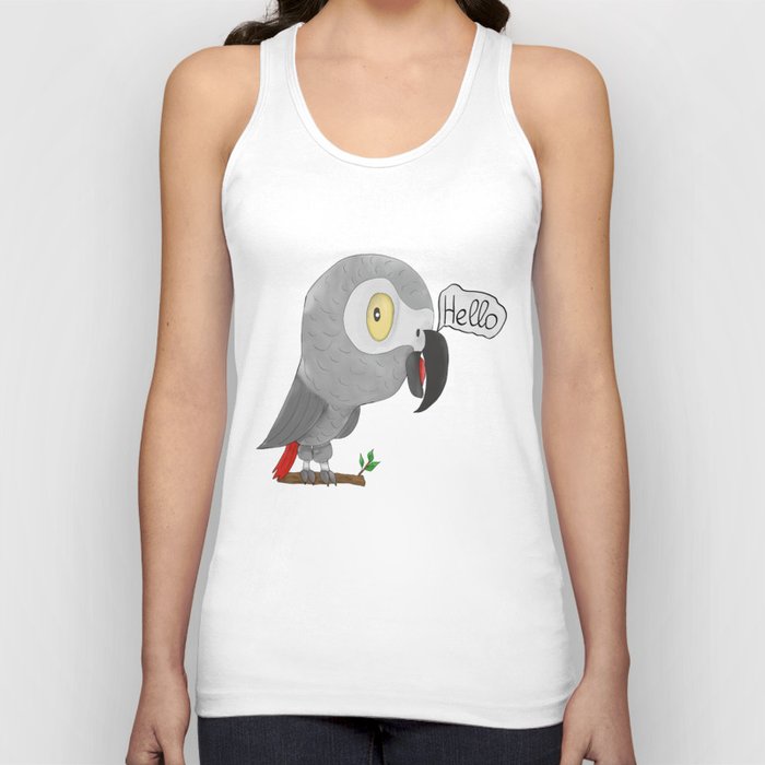 Funny african grey parrot Tank Top