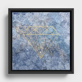 GoldDiamond Marble Framed Canvas