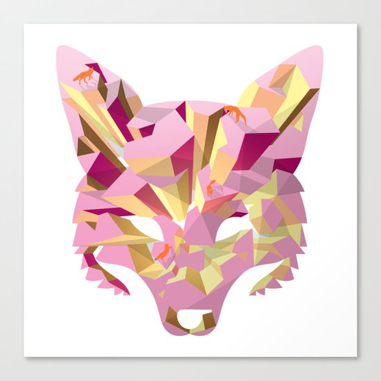 Land of fox Canvas Print