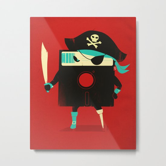 Software Pirate Metal Print