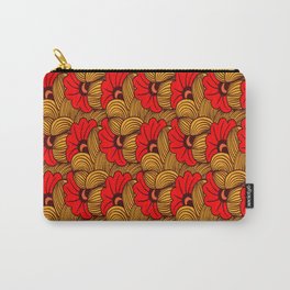 Botanical Flowers Pattern African Floral Carry-All Pouch