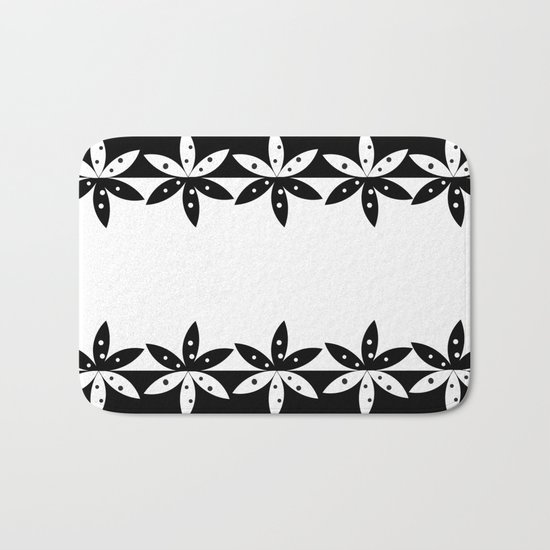 BLACK A Bath Mat