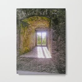 Light from Castle Window Metal Print | Castle, Sunshine, Grey, Medieval, Blarneycastle, Stone, Window, Brown, Fairytale, Digital 