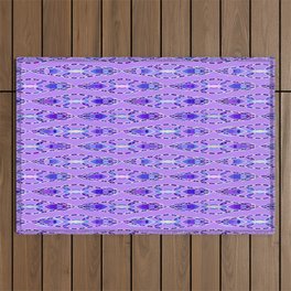 Tribal Batik, Lavender, Blue and Violet Outdoor Rug