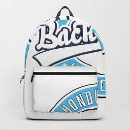 Honduras backpacker world traveler logo. Backpack