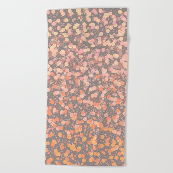 Vintage fiesta dots Beach Towel