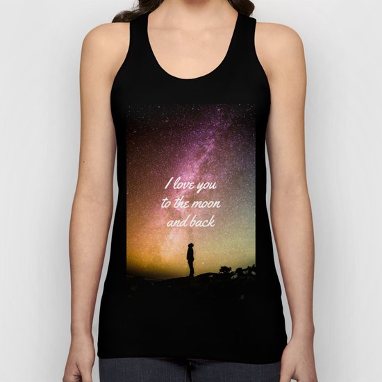 I love you to the moon and back Unisex Tank Top