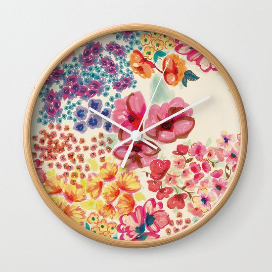 Flowers Wall Clock