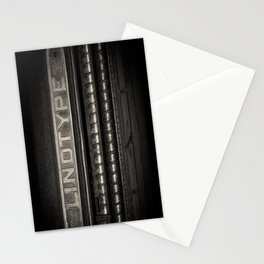 Linotype Old Print Machine Black and White Print Stationery Cards