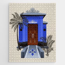 Balinese Doorway – Blue Jigsaw Puzzle