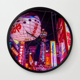 Electric Postcard from Osaka Wall Clock