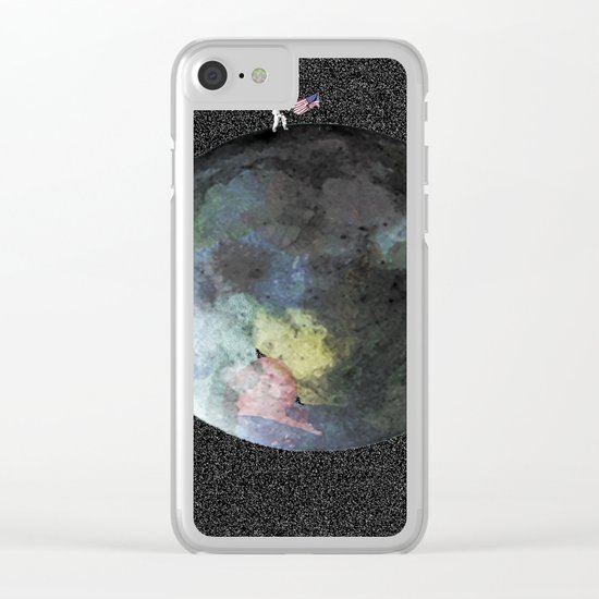 Man on the Moon Clear iPhone Case