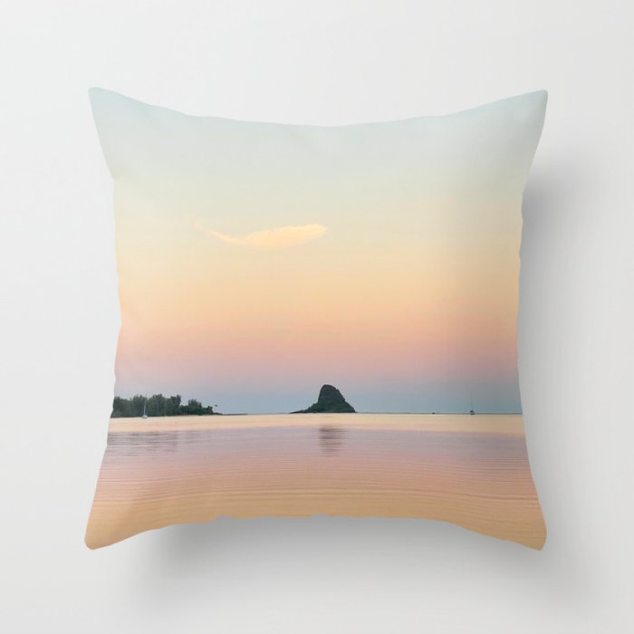 Rainbow Bay Throw Pillow