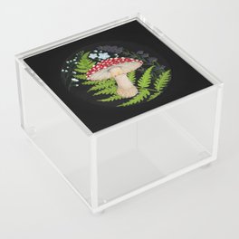 Mushroom, Fern & Flowers Acrylic Box
