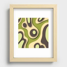 Geometric color mountain 7 Recessed Framed Print