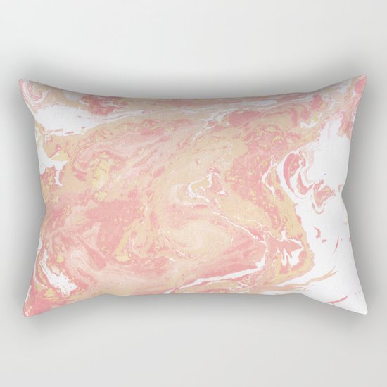 Marble texture background pastel cream shades . Rectangular Pillow