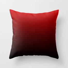Red and Black Gradient Throw Pillow