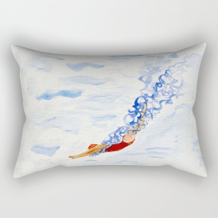 Swimmer - diving Rectangular Pillow