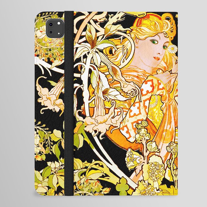 Marguerite's Bower, Mucha iPad Folio Case