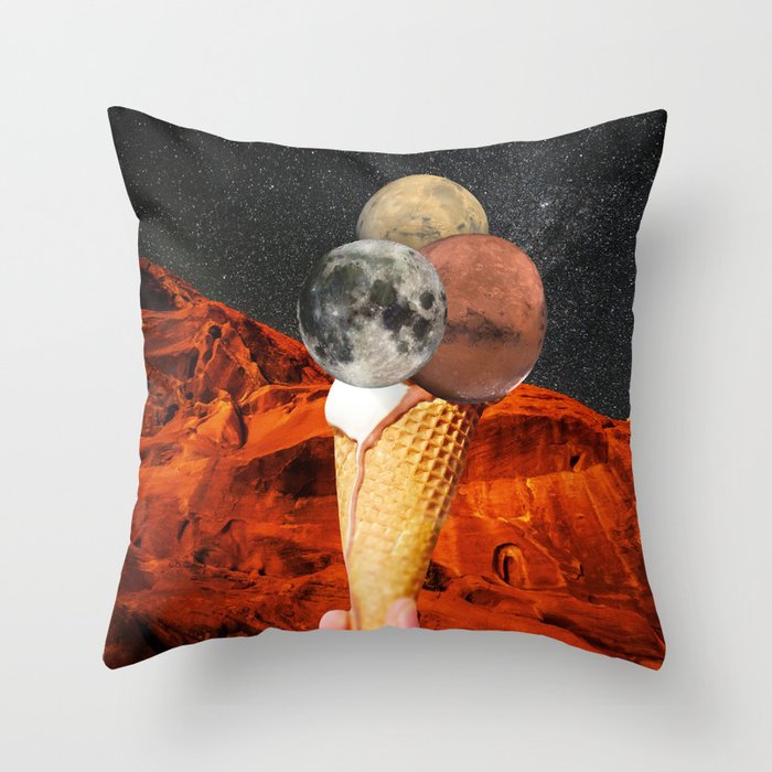 Summer nights Throw Pillow by Ella Wassy s Collage Art Society6