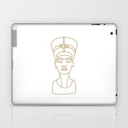 Bust of Nefertiti sculpture great royal wife goddess in Egyptian culture	 Laptop Skin