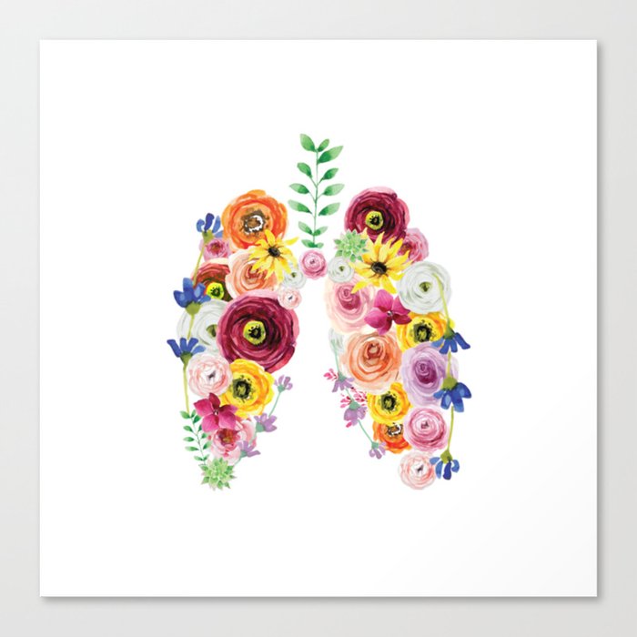 Floral Lungs Canvas Print