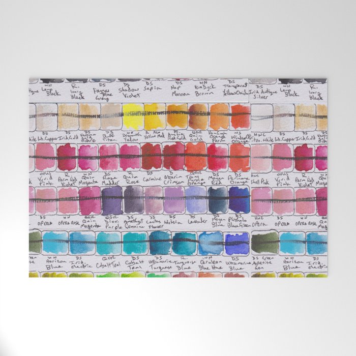 Artist Colour Palette Swatch Test Welcome Mat