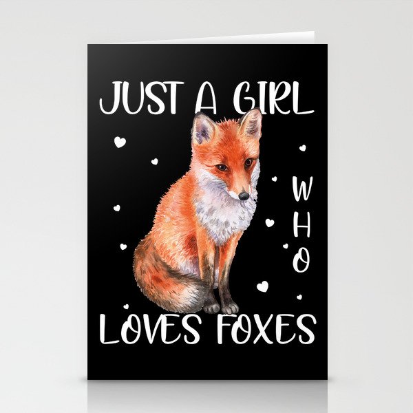 just a girl who loves foxes Stationery Cards